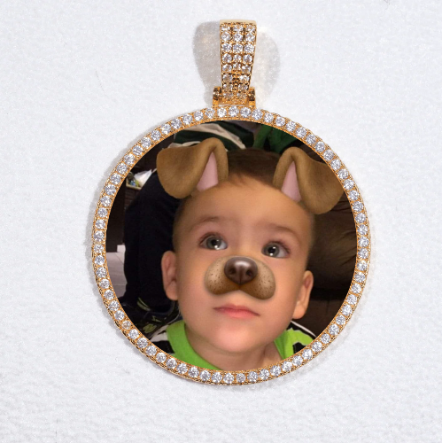 MEDIUM 3D CIRCLE CUSTOM PICTURE PENDANT
