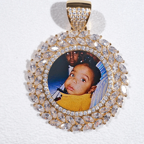 Large 3D Wheat Ear Custom Picture Pendant