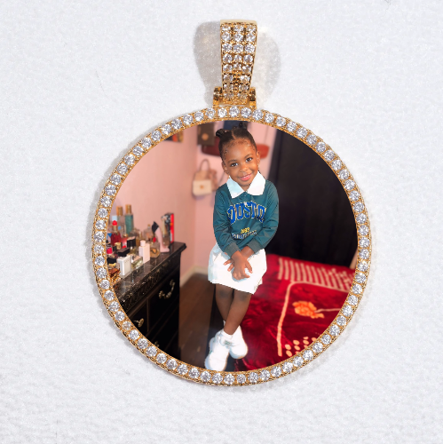 MEDIUM 3D CIRCLE CUSTOM PICTURE PENDANT