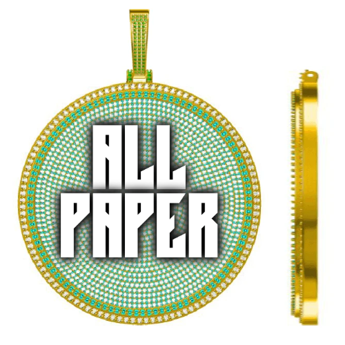 CUSTOM LETTER NECKLACE 3D BIG DISC