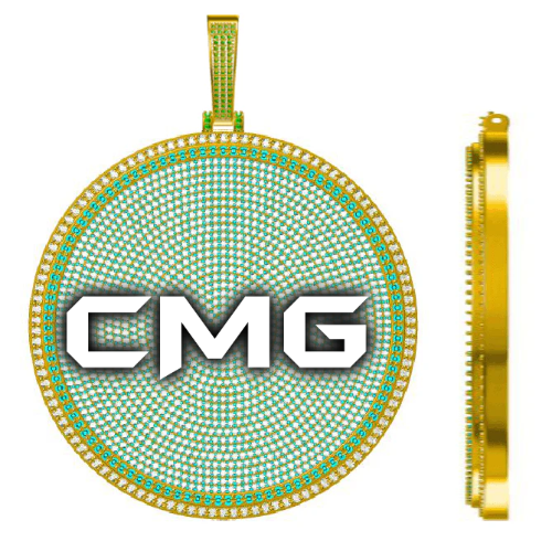 CUSTOM LETTER NECKLACE 3D BIG DISC