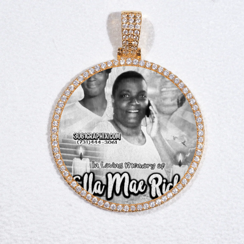 MEDIUM 3D CIRCLE CUSTOM PICTURE PENDANT