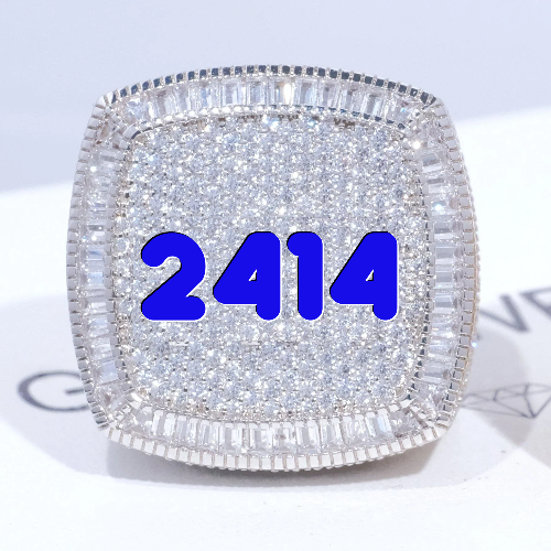 CUSTOM LETTER 3D ICED RING