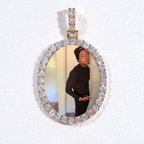 3D Oval Custom Picture Pendant
