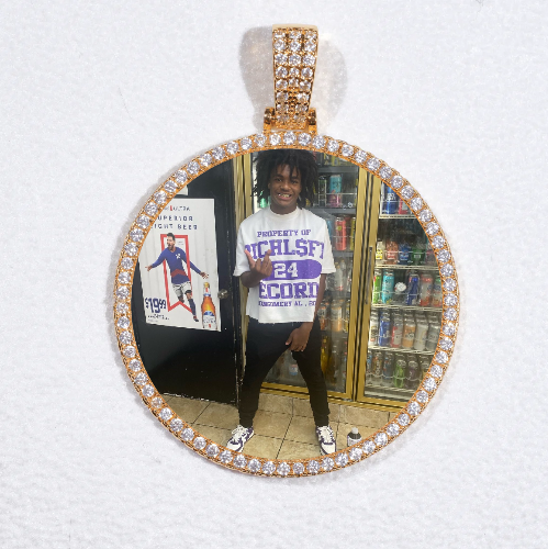 MEDIUM 3D CIRCLE CUSTOM PICTURE PENDANT