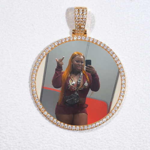 MEDIUM 3D CIRCLE CUSTOM PICTURE PENDANT