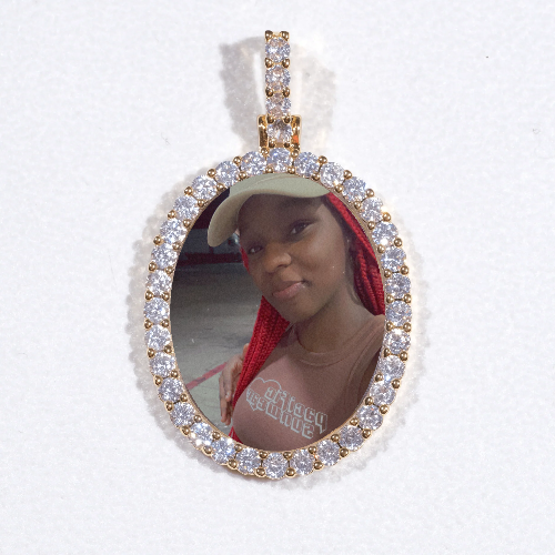 3D Oval Custom Picture Pendant
