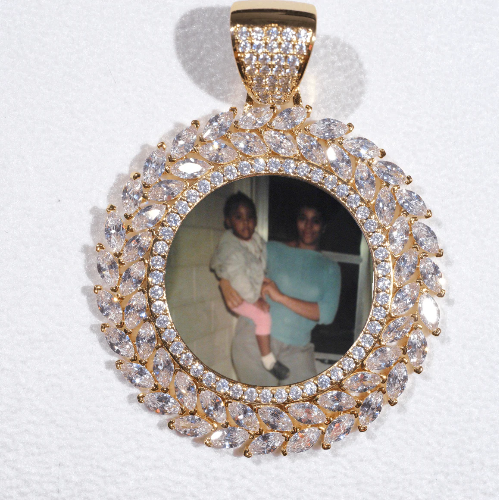Large 3D Wheat Ear Custom Picture Pendant