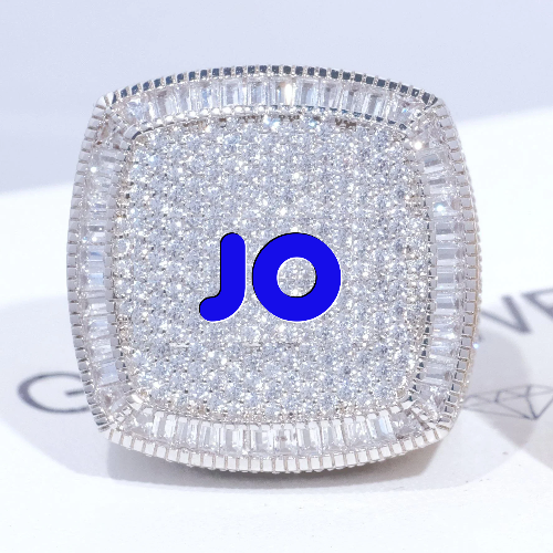 CUSTOM LETTER 3D ICED RING