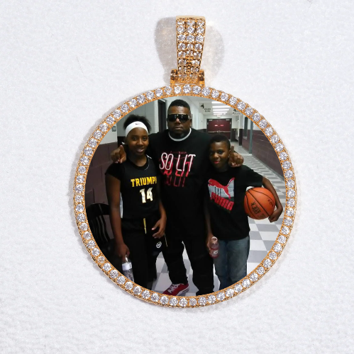 MEDIUM 3D CIRCLE CUSTOM PICTURE PENDANT