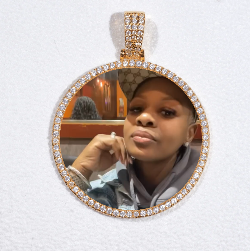 MEDIUM 3D CIRCLE CUSTOM PICTURE PENDANT