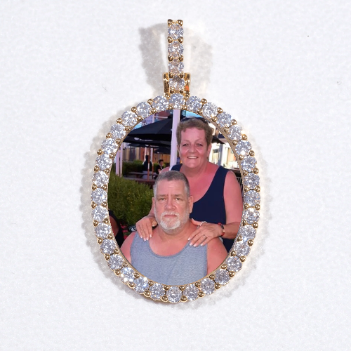 3D Oval Custom Picture Pendant