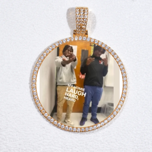 MEDIUM 3D CIRCLE CUSTOM PICTURE PENDANT