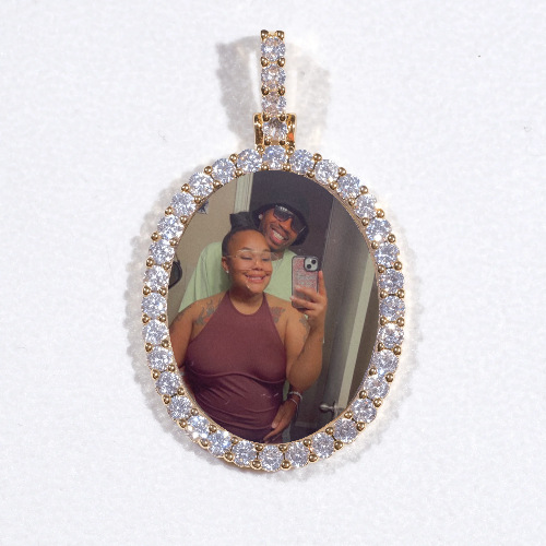 3D Oval Custom Picture Pendant