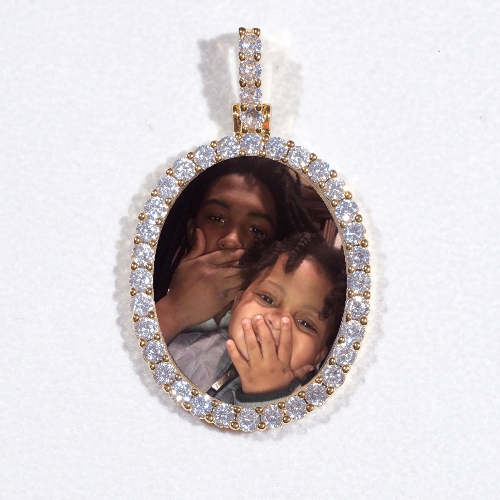 3D Oval Custom Picture Pendant
