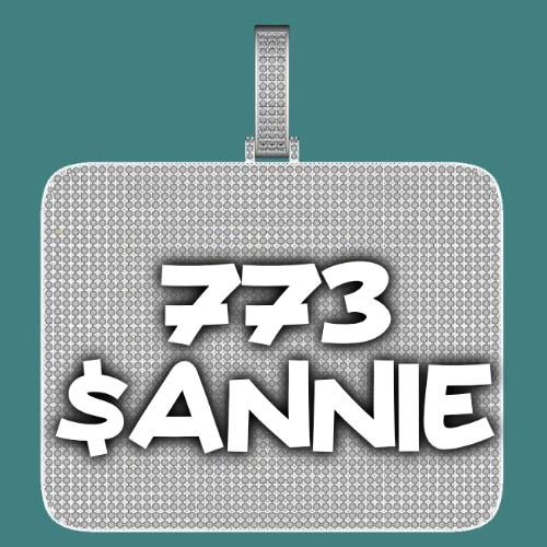 CUSTOM LETTER NECKLACE 3D BIG SQUARE