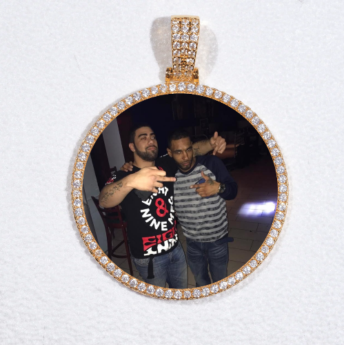 MEDIUM 3D CIRCLE CUSTOM PICTURE PENDANT