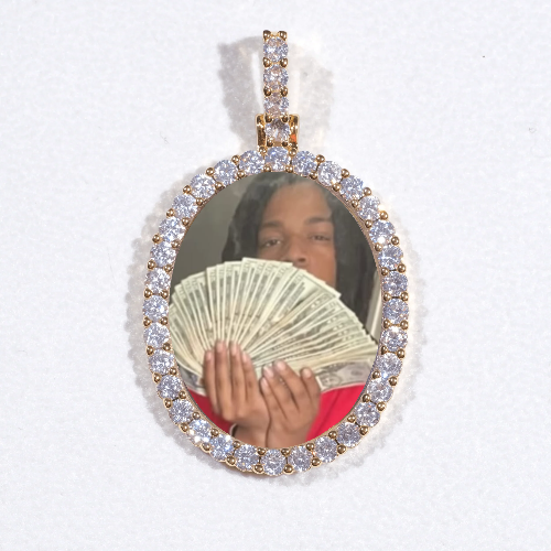3D Oval Custom Picture Pendant