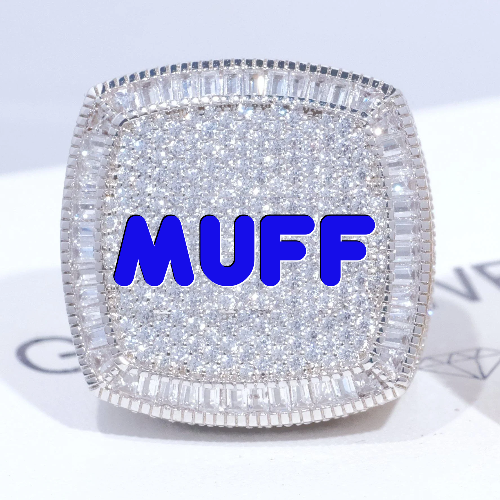 CUSTOM LETTER 3D ICED RING