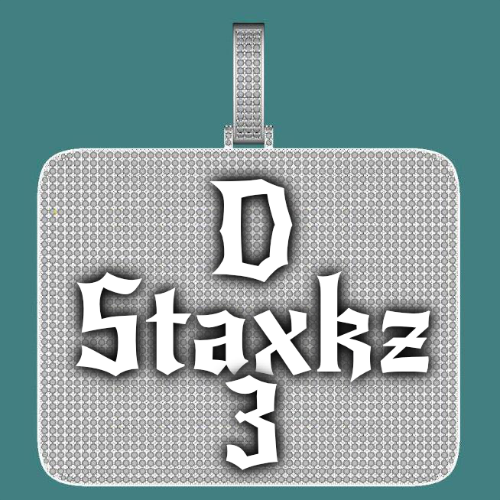 CUSTOM LETTER NECKLACE 3D BIG SQUARE