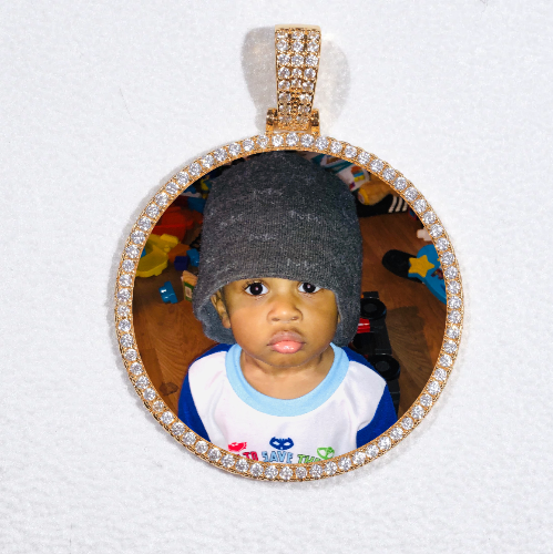 MEDIUM 3D CIRCLE CUSTOM PICTURE PENDANT