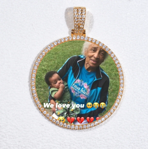 MEDIUM 3D CIRCLE CUSTOM PICTURE PENDANT