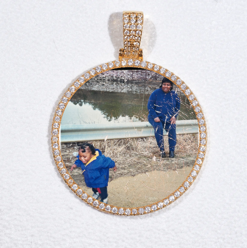 MEDIUM 3D CIRCLE CUSTOM PICTURE PENDANT