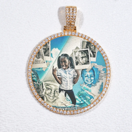 MEDIUM 3D CIRCLE CUSTOM PICTURE PENDANT