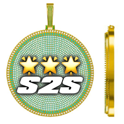 CUSTOM LETTER NECKLACE 3D BIG DISC