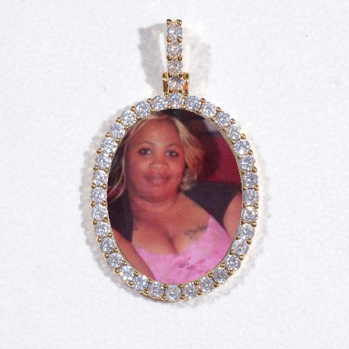 3D Oval Custom Picture Pendant