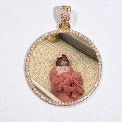 MEDIUM 3D CIRCLE CUSTOM PICTURE PENDANT