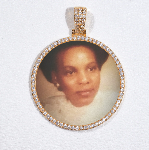MEDIUM 3D CIRCLE CUSTOM PICTURE PENDANT