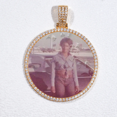MEDIUM 3D CIRCLE CUSTOM PICTURE PENDANT
