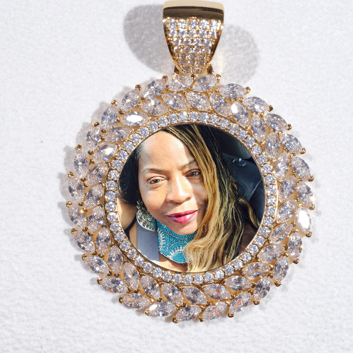 Large 3D Wheat Ear Custom Picture Pendant
