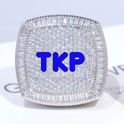CUSTOM LETTER 3D ICED RING