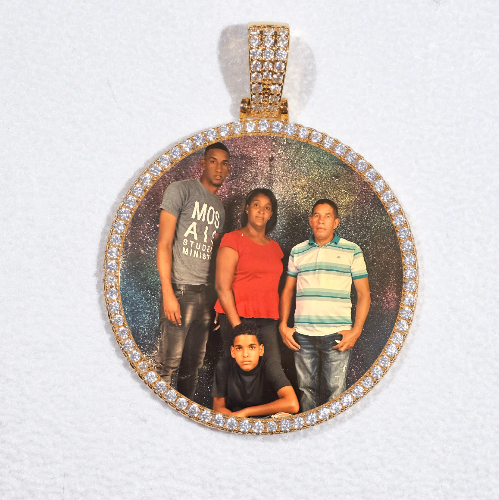 MEDIUM 3D CIRCLE CUSTOM PICTURE PENDANT