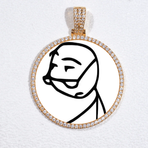 MEDIUM 3D CIRCLE CUSTOM PICTURE PENDANT