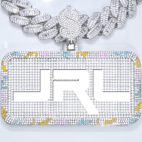 CUSTOM LETTER NECKLACE 3D COLORFUL SQUARE