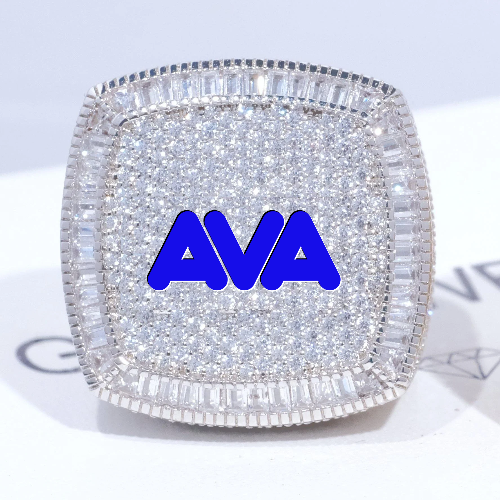 CUSTOM LETTER 3D ICED RING