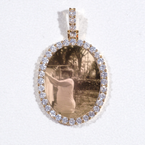 3D Oval Custom Picture Pendant