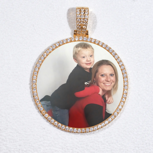 MEDIUM 3D CIRCLE CUSTOM PICTURE PENDANT