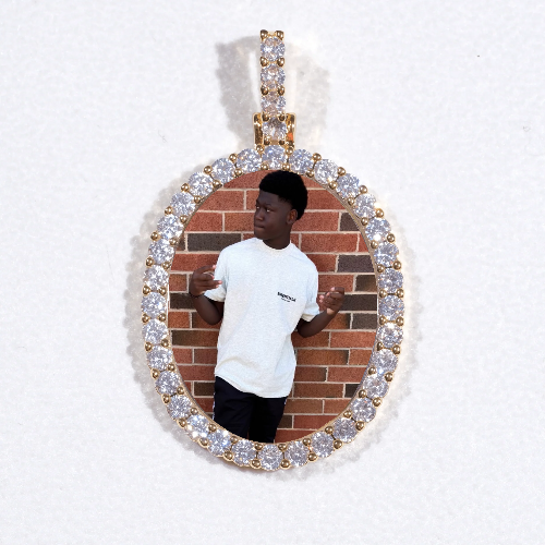 3D Oval Custom Picture Pendant