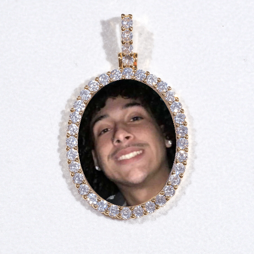 3D Oval Custom Picture Pendant