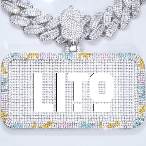 CUSTOM LETTER NECKLACE 3D COLORFUL SQUARE