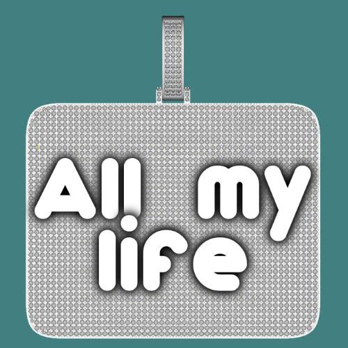 CUSTOM LETTER NECKLACE 3D BIG SQUARE