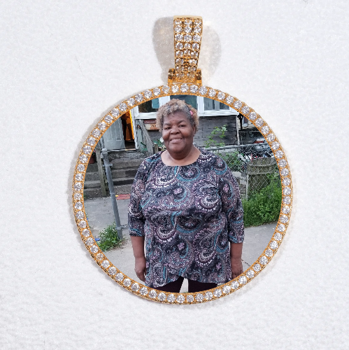 MEDIUM 3D CIRCLE CUSTOM PICTURE PENDANT