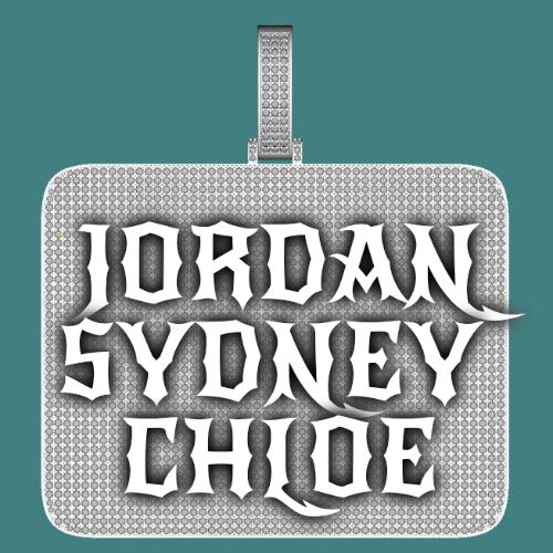 CUSTOM LETTER NECKLACE 3D BIG SQUARE