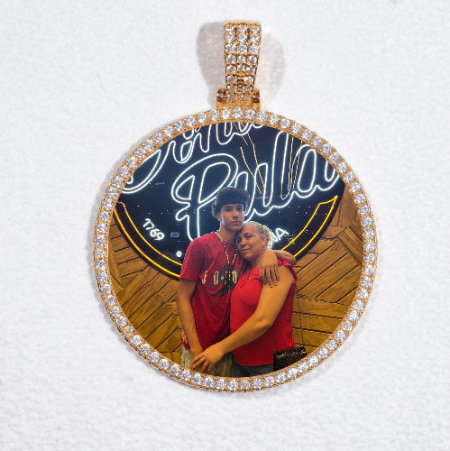 MEDIUM 3D CIRCLE CUSTOM PICTURE PENDANT