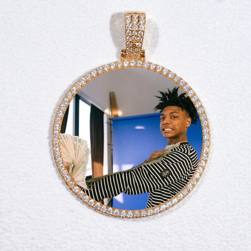 MEDIUM 3D CIRCLE CUSTOM PICTURE PENDANT