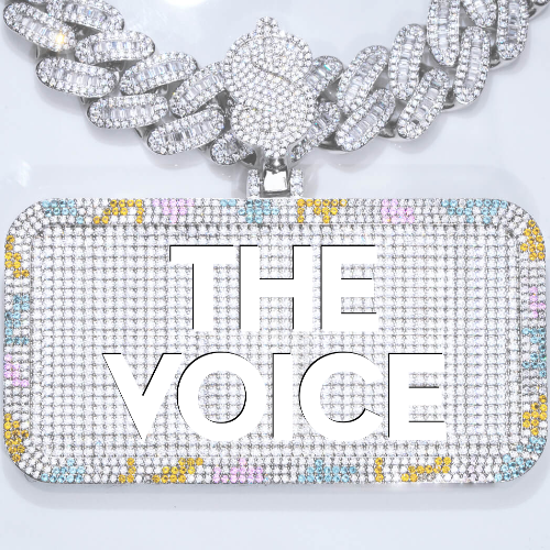 CUSTOM LETTER NECKLACE 3D COLORFUL SQUARE